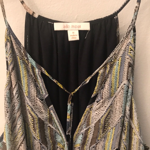 Ella Moss string patterned racer back silk blouse - Picture 2 of 4